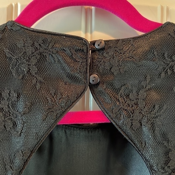 JESSICA McClintock Gunne Sax Whimsigoth black lace dress large bow open back S - Picture 14 of 17